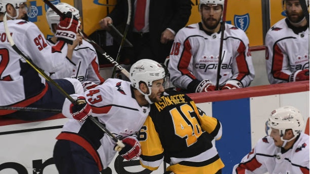 Tom Wilson hits Aston-Reese, Getty Images Tom Wilson hits Aston-Reese
