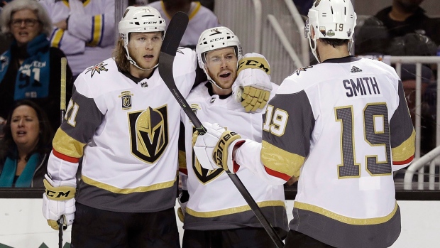 Jonathan Marchessault, Golden Knights celebrate, The Canadian Press Jonathan Marchessault, Golden Knights celebrate