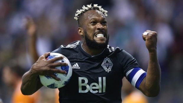 Kendall Waston celebrates goal, The Canadian Press Kendall Waston celebrates goal