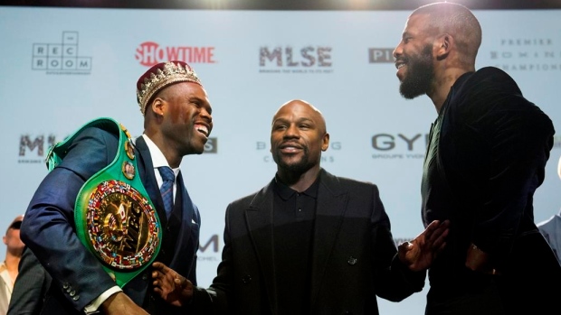 Adonis Stevenson, Floyd Mayweather, Badou Jack, The Canadian Press Adonis Stevenson, Floyd Mayweather, Badou Jack