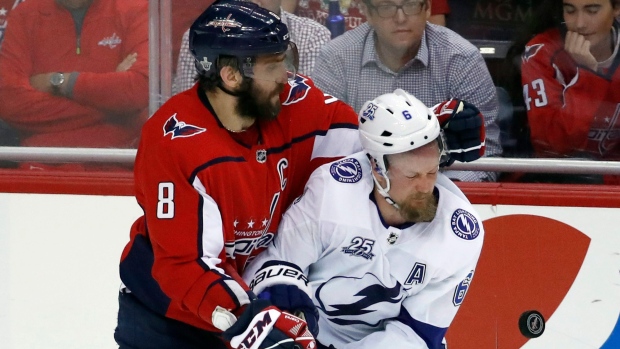 Alex Ovechkin and Anton Stralman