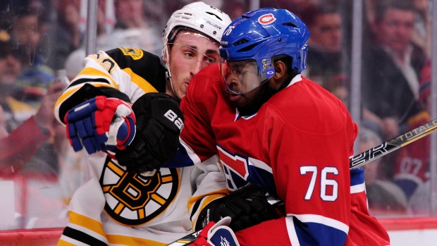 P.K. Subban and Brad Marchand