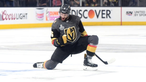 Colin Miller celebrates goal