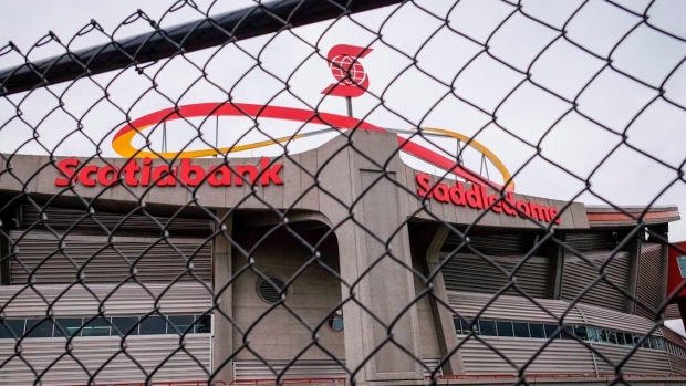 Scotiabank Saddledome in Calgary, The Canadian Press Scotiabank Saddledome in Calgary