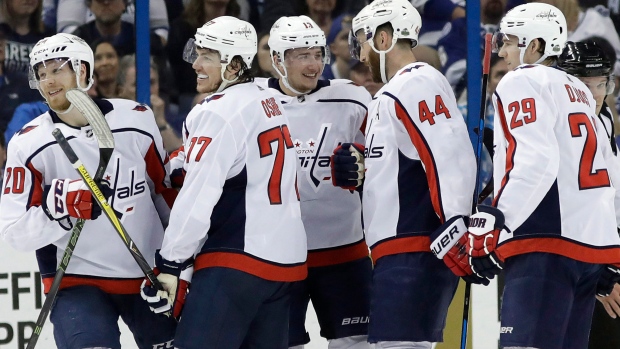 Brooks Orpik (No. 44) and Capitals teammates celebrate, The Canadian Press Brooks Orpik (No. 44) and Capitals teammates celebrate