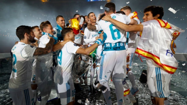 Real Madrid celebrate, Getty Images Real Madrid celebrate
