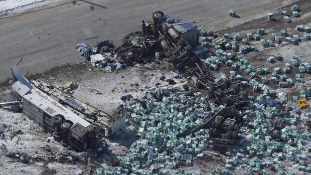 Saskatchewan RCMP preparing to talk to Crown about charges in Broncos bus crash Article Image 0