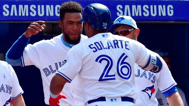 Teoscar Hernandez Yangervis Solarte , The Canadian Press Teoscar Hernandez Yangervis Solarte