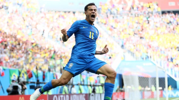 Philippe Coutinho celebrates, Jamie Squire - FIFA/FIFA via Getty Images Philippe Coutinho celebrates
