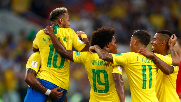Brazil celebrates, The Canadian Press Brazil celebrates