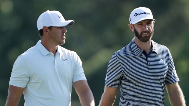 Brooks Koepka and Dustin Johnson, Richard Heathcote/Getty Images Brooks Koepka and Dustin Johnson