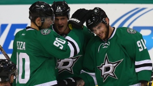 Tyler Seguin, Jamie Benn and Jason Spezza