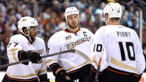 Ryan Getzlaf, Corey Perry and Devante Smith-Pelly