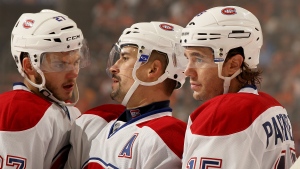 Tomas Plekanec, P.A. Parenteau and Alex Galchenyuk