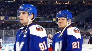 John Tavares and Kyle Okposo