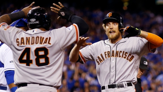 Pablo Sandoval Hunter Pence, The Canadian Press Pablo Sandoval Hunter Pence
