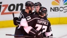 Tyler Toffoli, Jeff Carter and Tanner Pearson