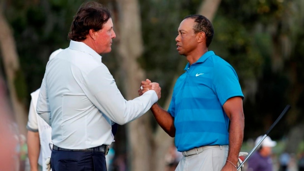 Phil Mickelson and Tiger Woods