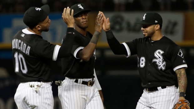 Chicago White Sox celebrate, The Canadian Press Chicago White Sox celebrate