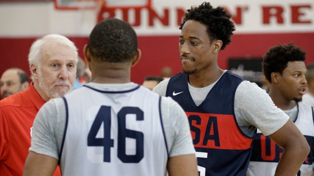 Gregg Popovich and DeMar DeRozan