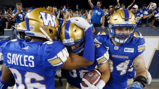 Winnipeg Blue Bombers , The Canadian Press Winnipeg Blue Bombers