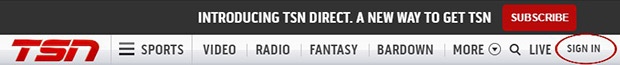 How to Login to TSN.ca via TV Service Provider - TSN.ca