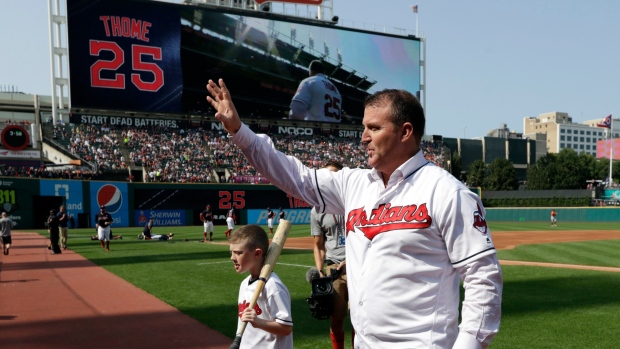 Indians retire Hall of Famer Thome's No. 25 
