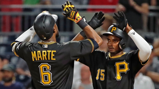 Starling Marte and Pablo Reyes , The Canadian Press Starling Marte and Pablo Reyes