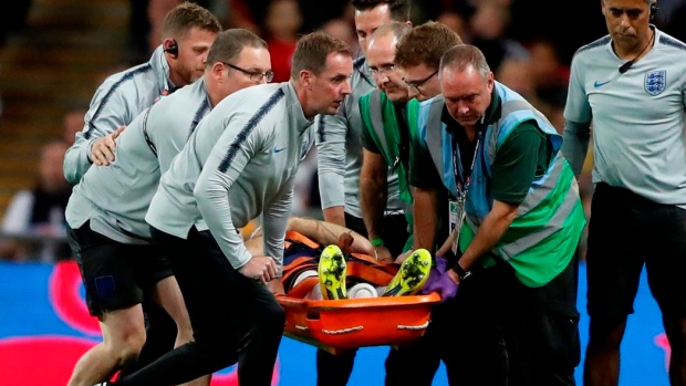 Luke Shaw stretchered off