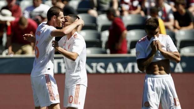 Atlanta United celebrates, Atlanta United on Twitter Atlanta United celebrates