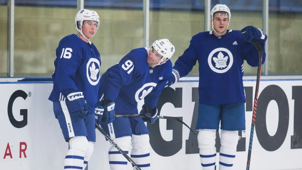 John Tavares, Mitch Marner and Zach Hyman