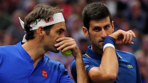 Roger Federer Novak Djokovic, The Canadian Press Roger Federer Novak Djokovic
