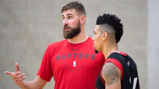 Jonas Valanciunas, Danny Green , The Canadian Press Jonas Valanciunas, Danny Green