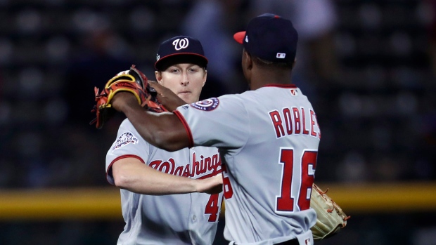 Victor Robles and Andrew Stevenson, The Canadian Press Victor Robles and Andrew Stevenson