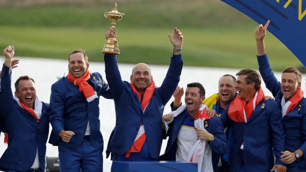 Team Europe Celebrates, The Canadian Press Team Europe Celebrates