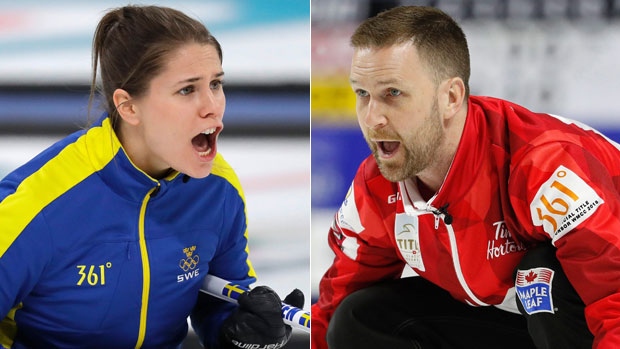 Anna Hasselborg and Brad Gushue , The Canadian Press Anna Hasselborg and Brad Gushue
