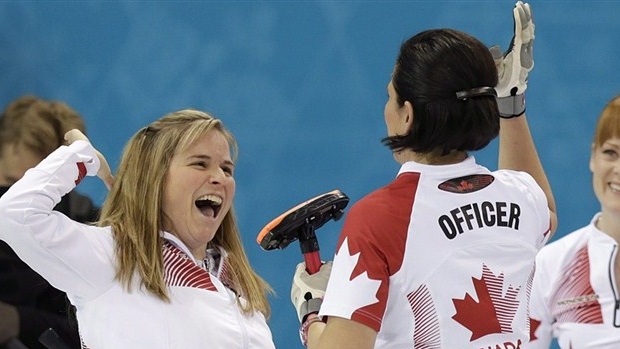 Jennifer Jones and Jill Officer, The Canadian Press Jennifer Jones and Jill Officer