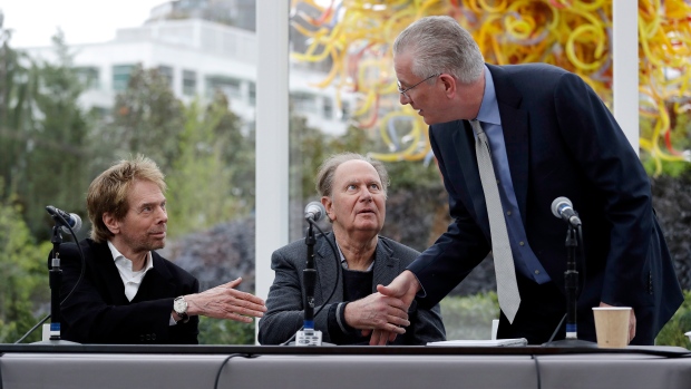 Tod Leiweke Jerry Bruckheimer David Bonderman, The Canadian Press Tod Leiweke Jerry Bruckheimer David Bonderman