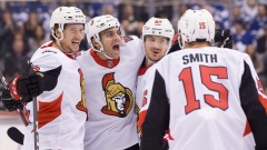 Dylan DeMelo, Ottawa Senators Celebrate, The Canadian Press Dylan DeMelo, Ottawa Senators Celebrate