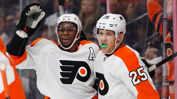 James van Riemsdyk and Wayne Simmonds, The Canadian Press James van Riemsdyk and Wayne Simmonds