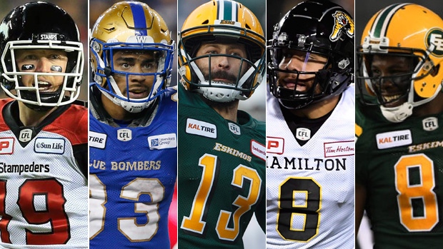 Bo Levi Mitchell/Andrew Harris/Mike Reilly/Jeremiah Masoli/Duke Williams, The Canadian Press Bo Levi Mitchell/Andrew Harris/Mike Reilly/Jeremiah Masoli/Duke Williams