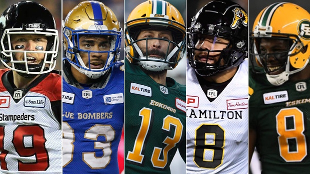 Bo Levi Mitchell/Andrew Harris/Mike Reilly/Jeremiah Masoli/Duke Williams