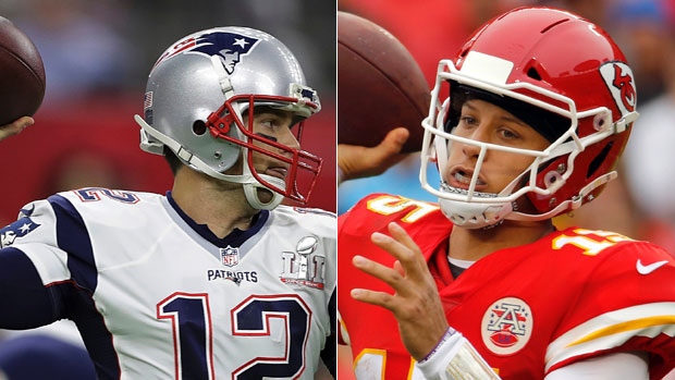 Tom Brady and Patrick Mahomes II