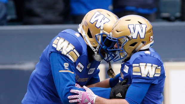 Winnipeg Blue Bombers celebrate, The Canadian Press Winnipeg Blue Bombers celebrate