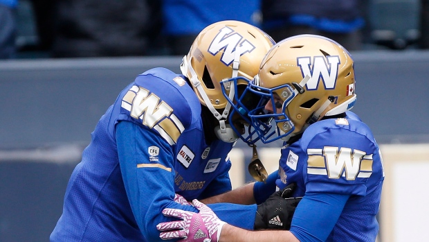 Winnipeg Blue Bombers celebrate