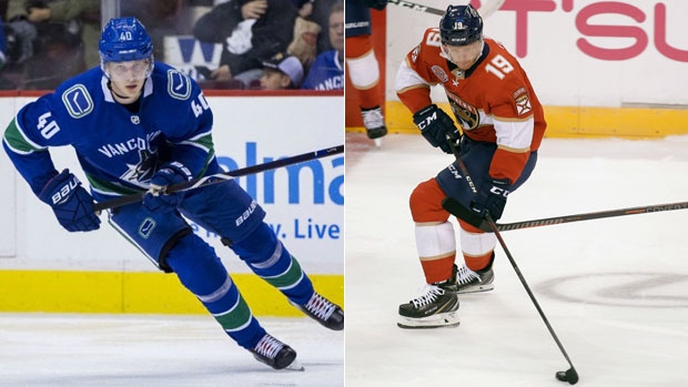 Mike Matheson and Elias Pettersson