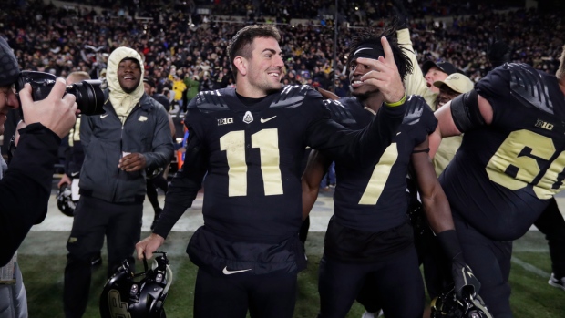 Purdue quarterback David Blough, The Canadian Press Purdue quarterback David Blough