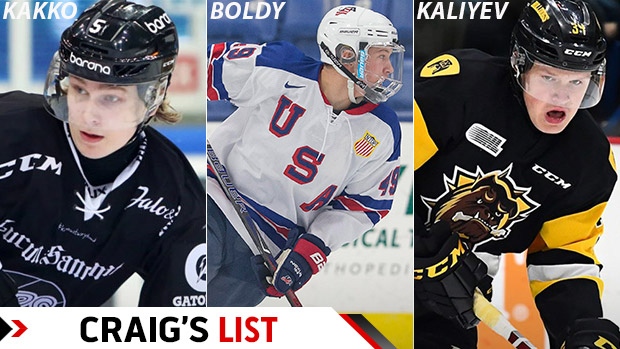 Craig's List - Kakko, Boldy and Kaliyev, Getty Images Craig's List - Kakko, Boldy and Kaliyev