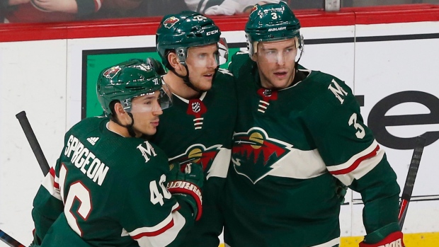 Jared Spurgeon Charlie Coyle Jonas Brodin, The Canadian Press Jared Spurgeon Charlie Coyle Jonas Brodin