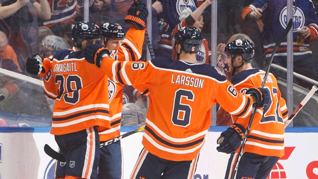 Edmonton Oilers celebrate